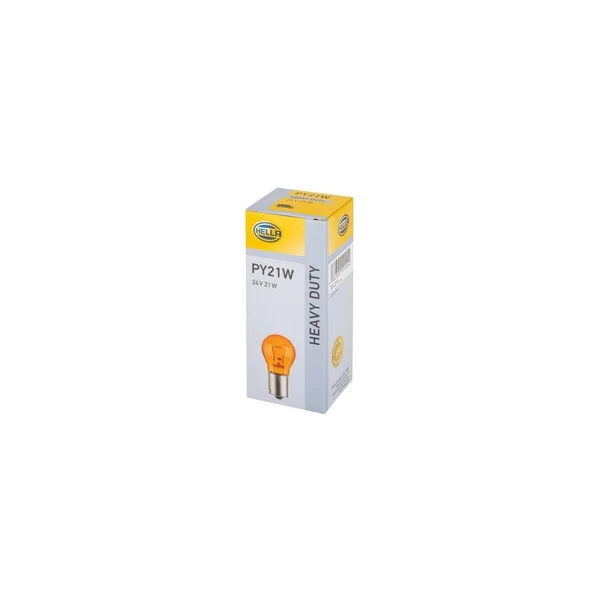 ampoules clignotant 24V 21W HELLA PY21W Heavy-Duty (culot BAU15s)