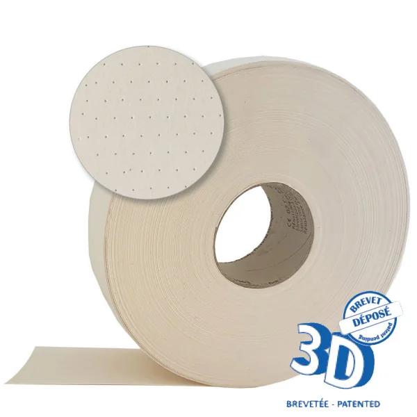 Bande joint 3D Gypso papier kraft joints droits concaves 5 CM - 150 M