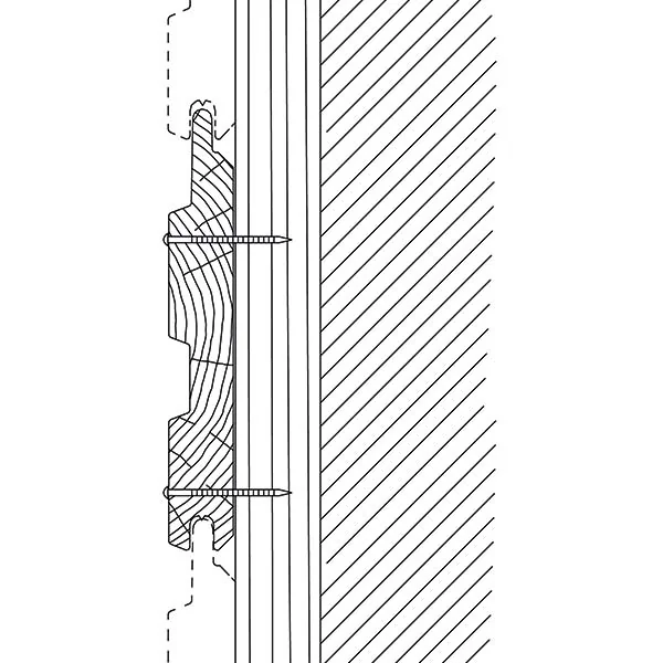 Bardage en Douglas Traité Classe 3 marron TREMOLO - 22,00 MM x 135 MM - Longueur 4,00 M