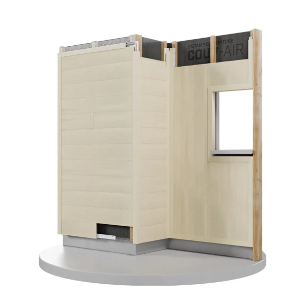 Bardage PVC extérieur Isocel Crépi - 154 mm x 4 m - Ambre Clair