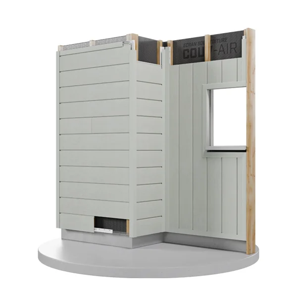 Bardage PVC Isocel Minéral - 166,00 MM x 18,00 MM - Long. 4,00 M - Blanc