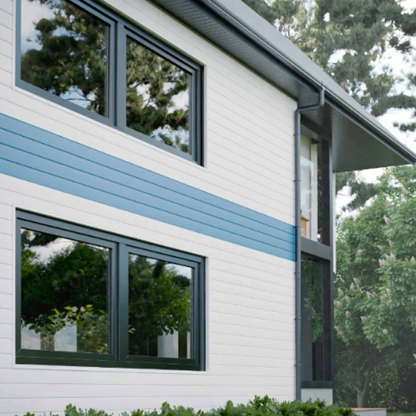 Bardage PVC Isocel Minéral - 166,00 MM x 18,00 MM - Long. 4,00 M - Blanc