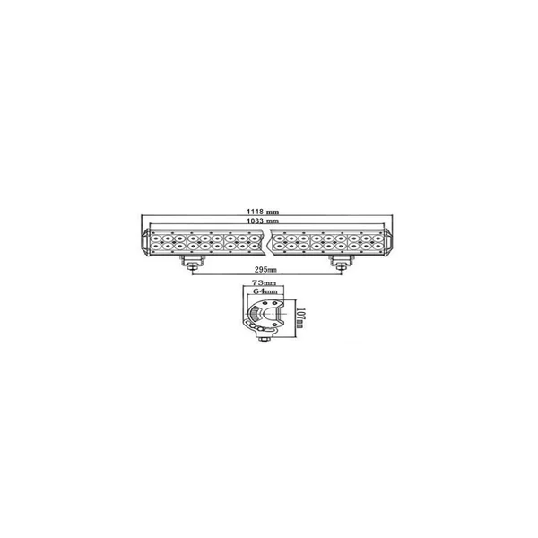 Barre 96 leds 9/30v 288w 20160lm - L.1118 mm