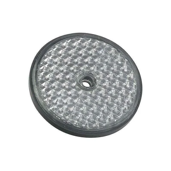 Catadioptre blanc rond a visser ou autocollant