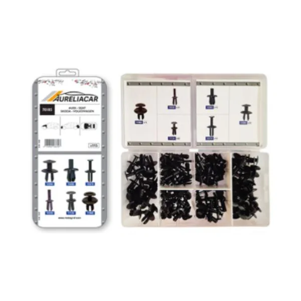 Coffret de 115 assortiments de Rivets plastiques d'aile avant, pare-chocs avant/arrière et sous caisse pour AUDI, SEAT, SKODA, VOLKSWAGEN, Neuf