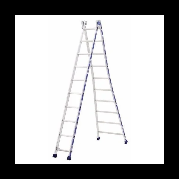 Echelle transformable 2 plans Platinium 2 x 8 échelons 4.04 m Tubesca