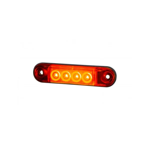 FEU A PLAQUE 4 LED ROUGE12/24 V CABLE RACCORDEMENT 250 MM ( Ultra plat )