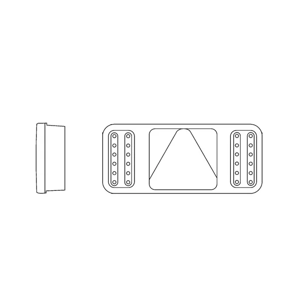 FEU ARRIERE DROIT HELLA LED 24 V MONTAGE HORIZONTAL POUR REMORQUE