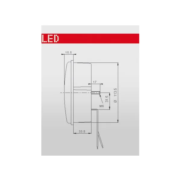 FEU ARRIERE ROND 12V JOKON SERIE 730 RECUL ET BROUILLARD