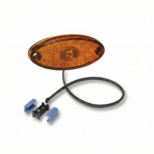 Feu de position latéral orange ASPOCK avec catadioptre pour remorque