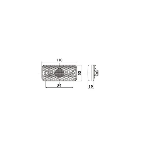 Feu de position Rouge VIGNAL - SMD98 - 198640 - 24V