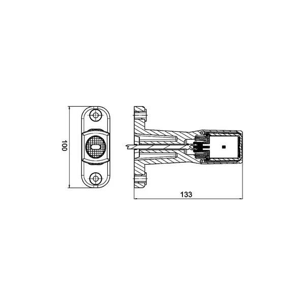 Feu d'encombrement LED Fiche AMP 2P HELLA 12/24V – Montage latéral