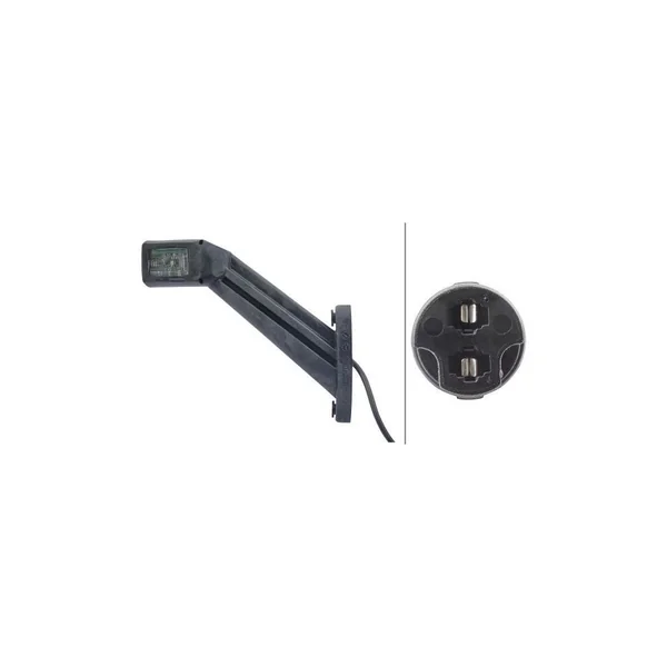 Feu d'encombrement LED Hella Connecteur EasyConn - Droit - 12/24V
