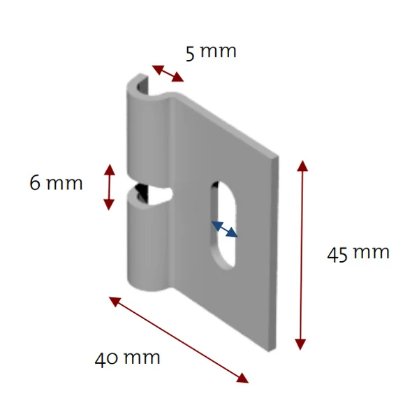Fixation murale pour grillage rigide Moreda - 10 pièces