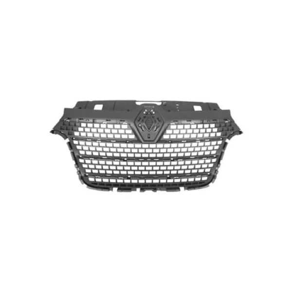 Grille radiateur pour RENAULT MASTER III phase 3, depuis 2019, noire gaufré, avec toutes les moulures chromées, Neuve