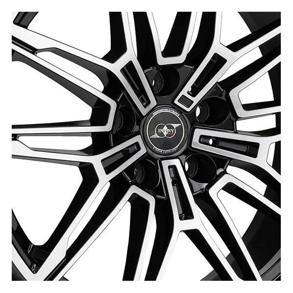 Jante alu INFINY INDIVIDUAL WELT NOIR BRILLANT FACE POLIE 9.5x19 pouces 5x40 ET66.6