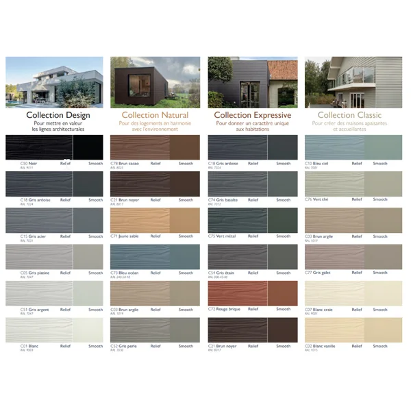 Lame de bardage Cedral Click finition Smooth - couleur Rouge brique C72