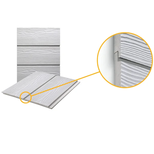 Lame de bardage en fibres-ciment Cedral Click finition relief Gris ardoise C18