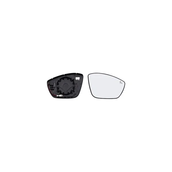 Miroir Glace rétroviseur droit pour PEUGEOT 2008 phase 2, 2016-2019, Système BLIS, dégivrant, à clipser, Neuf