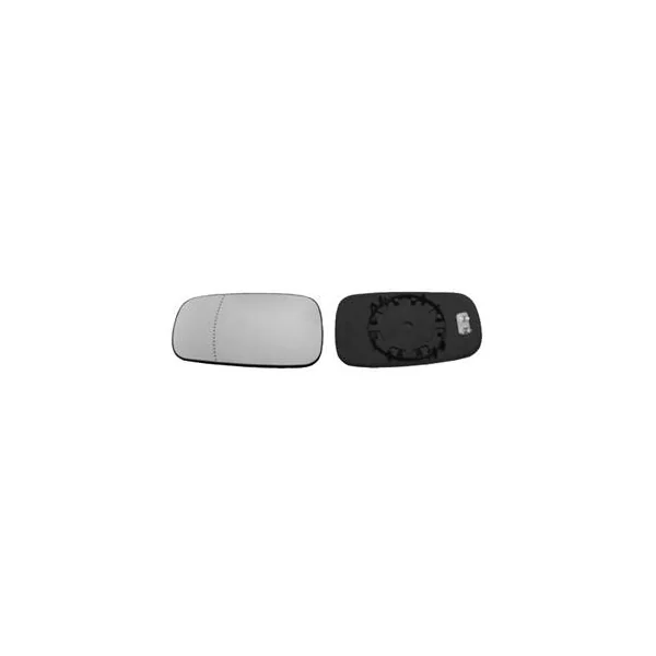 Miroir Glace rétroviseur gauche pour RENAULT CLIO III phase 1, 2005-2009, asphérique, à clipser