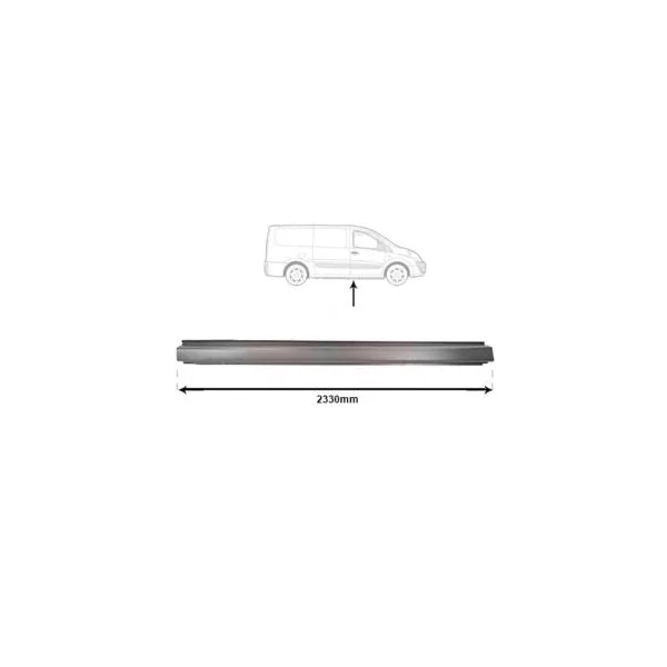 Moulure couverture sous porte droite pour CITROËN JUMPY II 2007-2016, Mod. Châssis long, Neuve