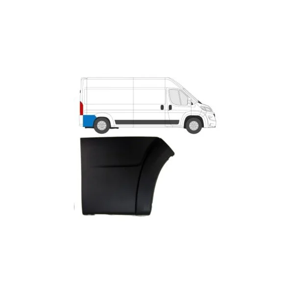 Moulure d'aile arrière droite partie arrière pour FIAT DUCATO III phase 2, 2014-2023, Neuve