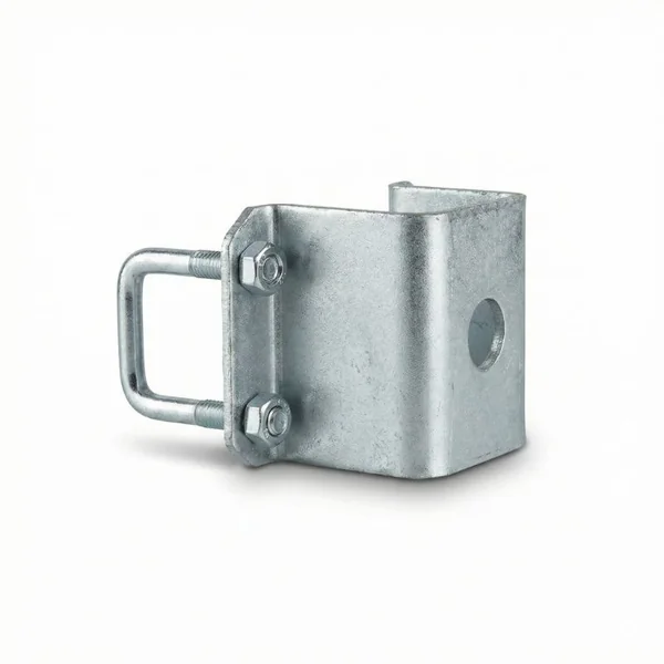 Omega de fixation 67x67 pour chandelle 40x40 pour remorque