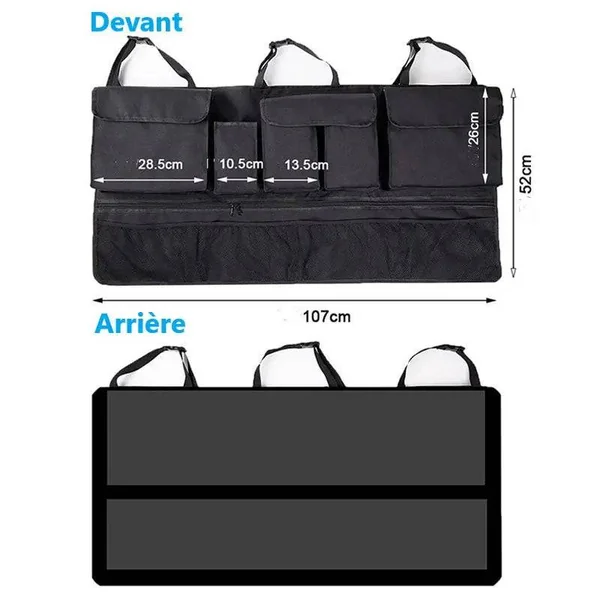 Organisateur de rangement pour coffre de voiture