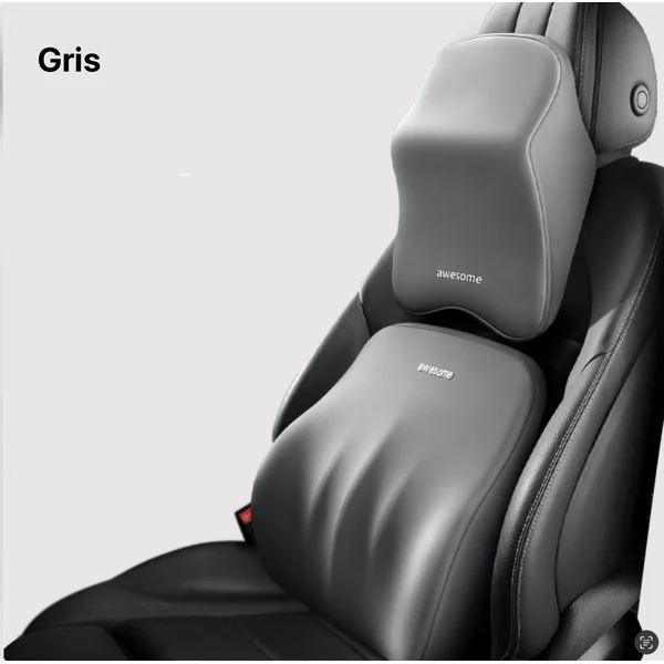 Pack Coussin Lombaire Cervical Voiture -50% | Matscarlux