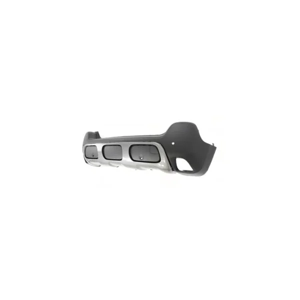 Pare chocs arrière pour CITROËN C3 AIRCROSS 2017-2021, noir gaufré, 4 trous radar, avec spoiler gris, Neuf