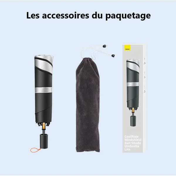 Pare Soleil Voiture Parapluie Anti-Rayures | -50% Chaleur | UPF 40+ Premium