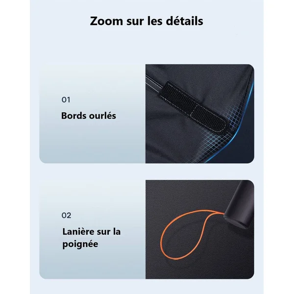 Pare Soleil Voiture Parapluie Anti-Rayures | -50% Chaleur | UPF 40+ Premium