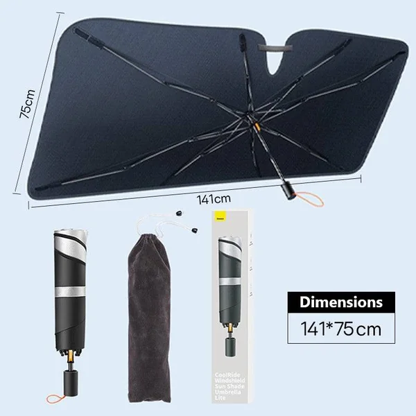 Pare Soleil Voiture Parapluie Anti-Rayures | -50% Chaleur | UPF 40+ Premium