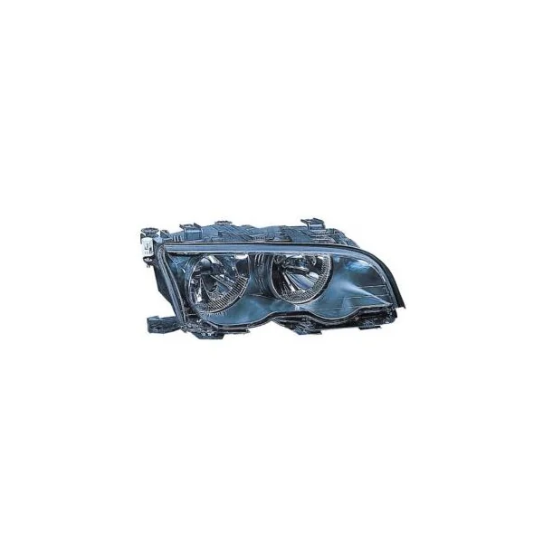 Phare optique avant droit pour BMW Serie 3 E46 COUPÉ, 2001-2003, H7+H7, noir, Neuf