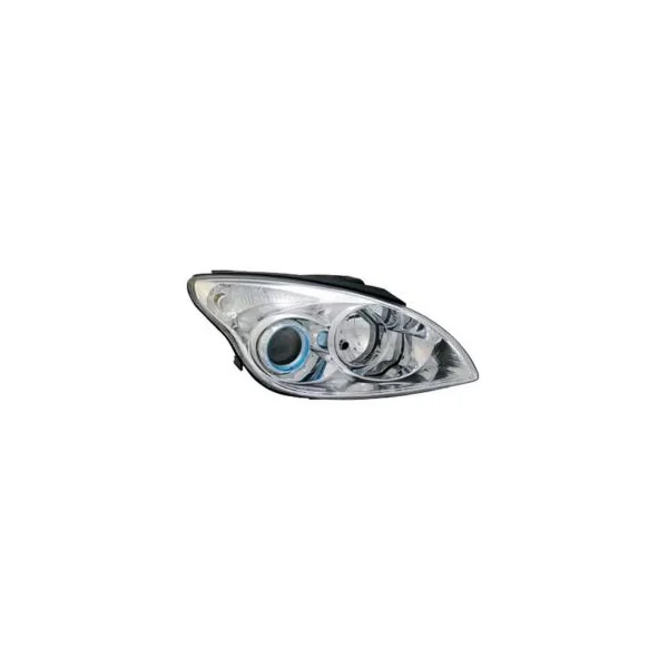 Phare Optique avant droit pour HYUNDAI i30 I phase 2 2007-2010, H7+H1, corps chromé, Neuf
