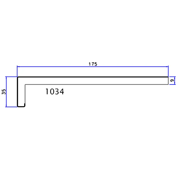 Planche de rive en équerre - PVC blanc - 175,00 MM x 6,00 M