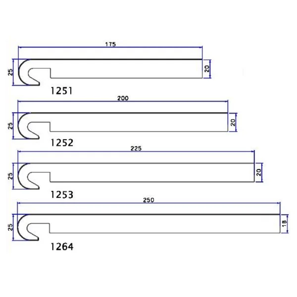 Planche de rive PVC blanc arrondi - 175,00 MM x 6,00 M