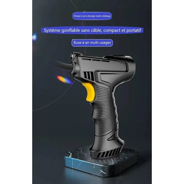 Pompe à Air Portable 150 PSI Sans Fil - Gonfleur Pneu Voiture Batterie 2000mAh