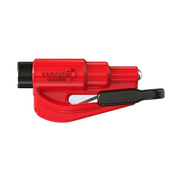 Porte-clés brise vitres et coupe ceinture - Rouge - RESQ ME