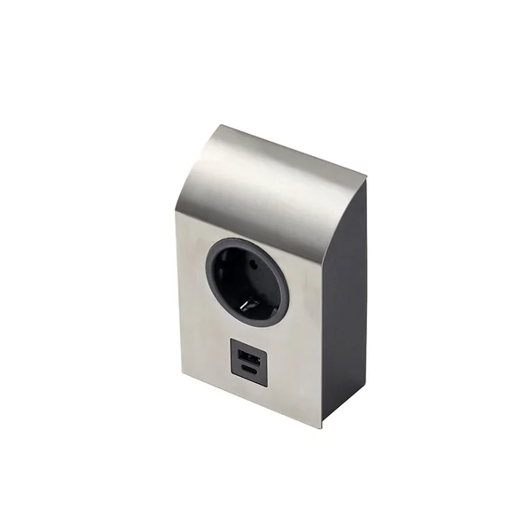 Prise De Courant Mini Born - Aspect Inox