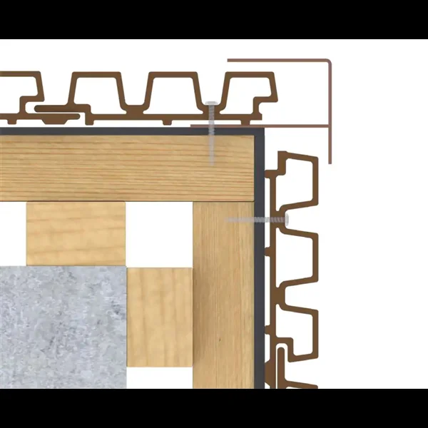 Profil F pour Bardage WEO - long. 3 m - Teak