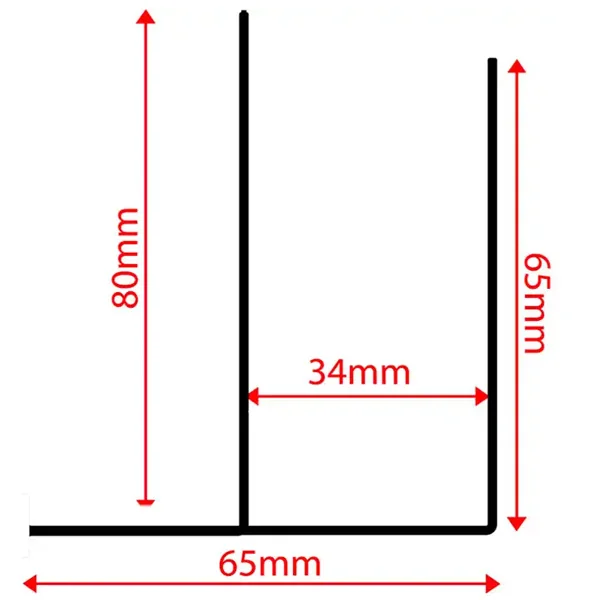 Profil F pour Bardage WEO - long. 3 m - Teak