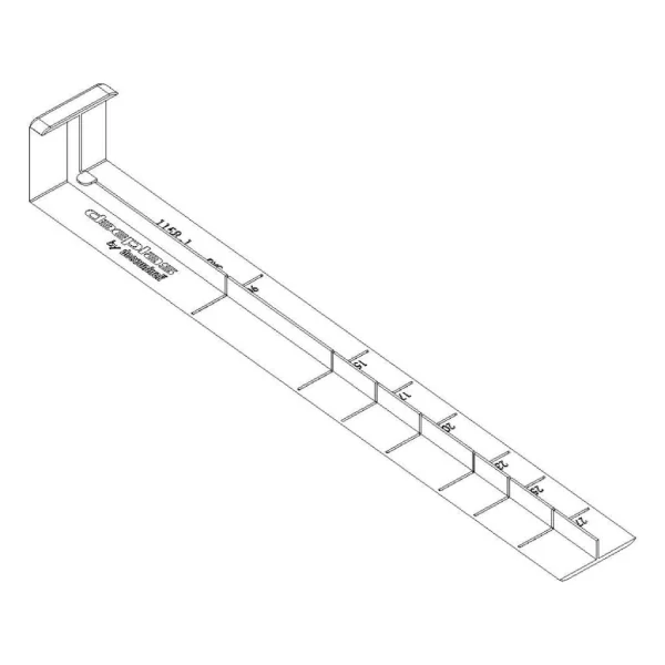 Raccord en PVC blanc pour planche de rive équerre - Hauteur 300 mm