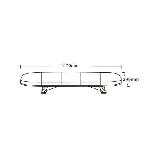 RAMPE DE TOIT LED -12/24 V- 140 w - MAGNETIQUE ( 1407 x 299 x 140mm )