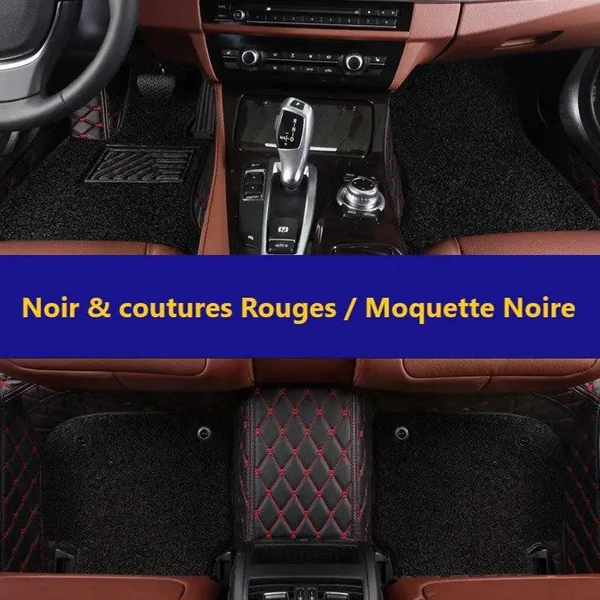 Tapis auto 3D avec moquette Sur-Mesure 3 Rangées de Sièges